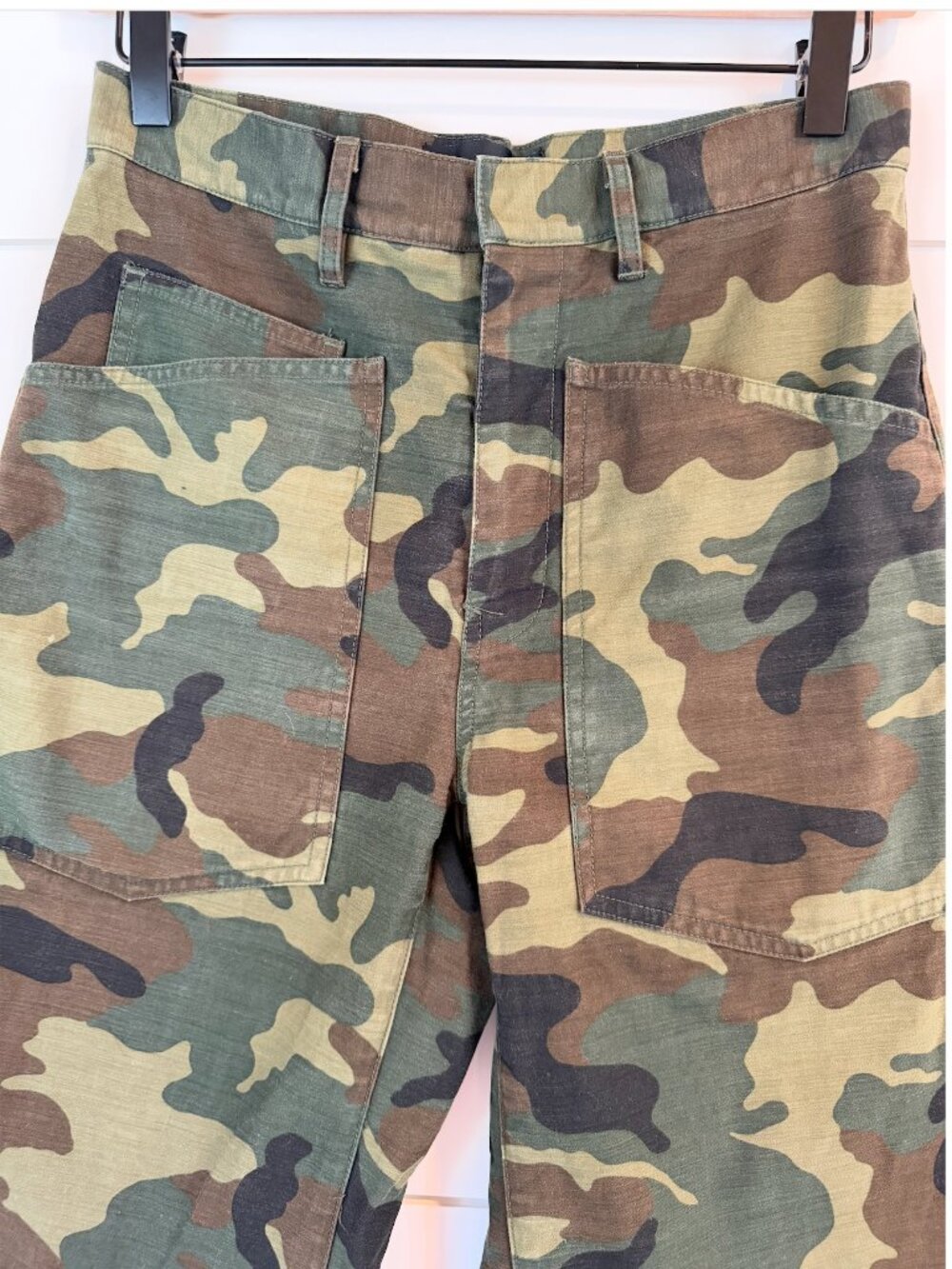 Nili Lotan Camouflage Cropped Utility Pants - Olive/Forest/Black - Picture 3 of 8